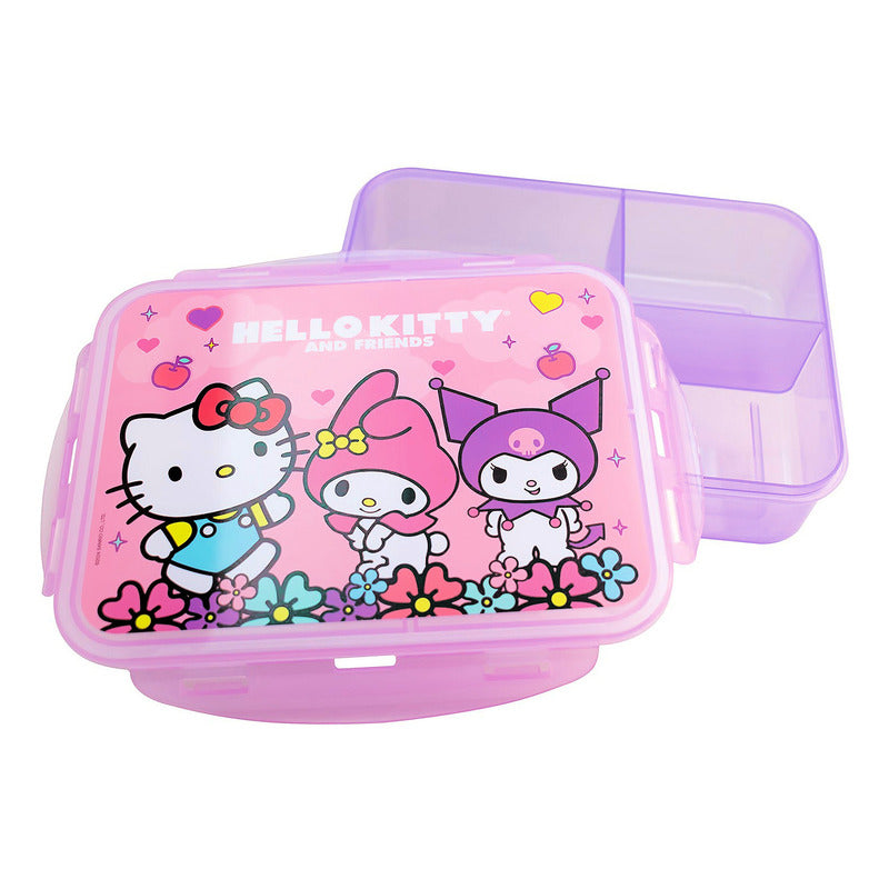 Contenedor Para Alimentos Con 3 Divisiones Diseños Animados