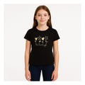 Playera Casual Para Niña Mod.854 Marca Mayoral® Negro Flores 12 Estampa Localizada