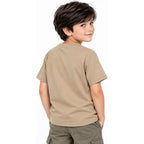 Playera Casual Cómoda Para Niño Mod.3064 Marca Mayoral® Topo Perezoso 7 Años Lisa