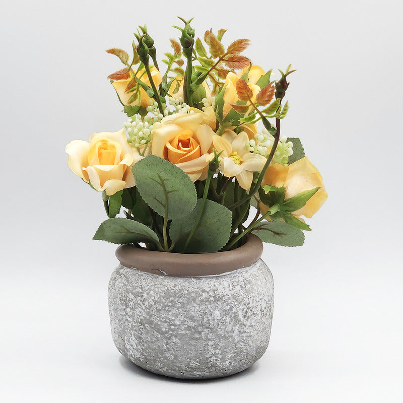 Decoración De Flores Artificiales En Maceta Para Interiores