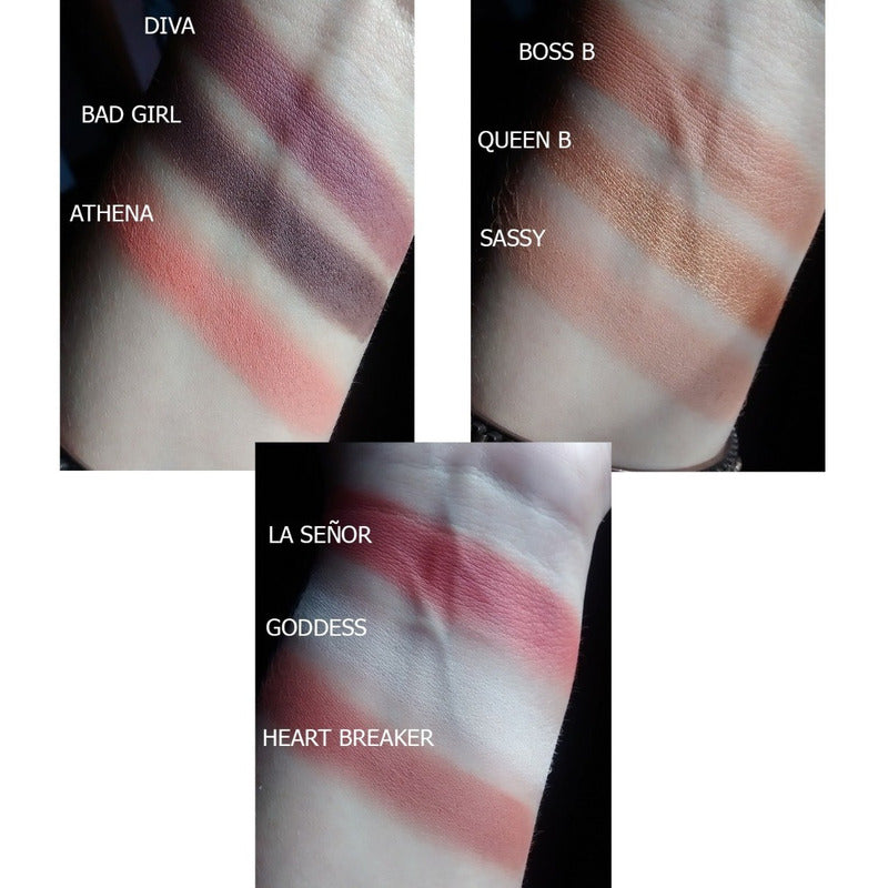 Paleta De Sombras Mod.boss Babe Diva Marca Trendbeauty® Cálidos