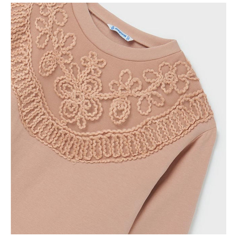 Sueter De Niña Mod.7492 Rosado Marca Mayoral® Rosado Liso 16 Años