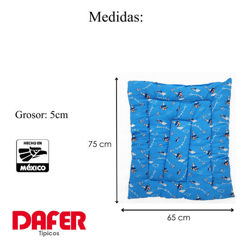 Tapete Estampado Y  Acolchado Transportadora Para Mascota