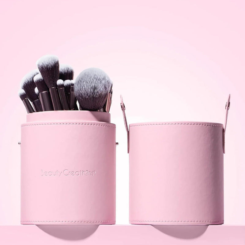 Set De Brochas 24pz Con Estuche De Viaje Beauty Creations® Pretty And Perfect