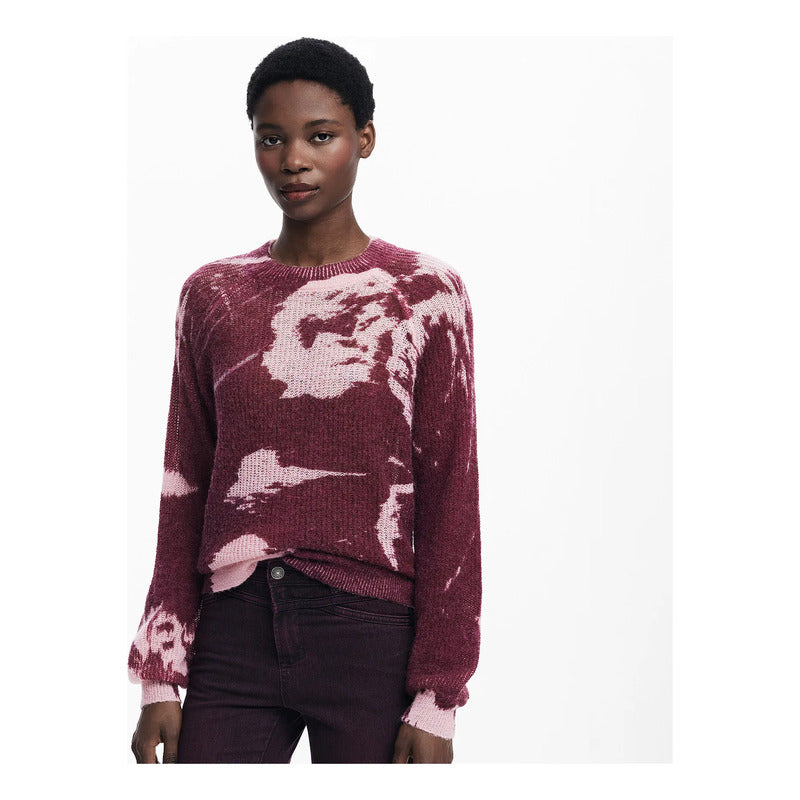 Suéter Ligero Para Mujer  25wwjf31/3078 Marca Desigual® Multicolor Geométrico M