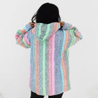 Suéter Poncho Canguro Artesanal Hoodie Acrilico Colores