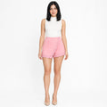 Falda Short Con Encaje Para Mujer 45-26 London Fashion® Rosa Lisa G