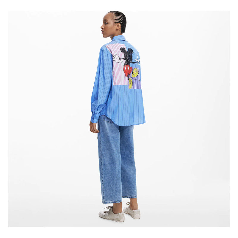 Camisa Edicion Mickey Para Mujer 25wwcw19/5055 Desigual® Azul Mickey M