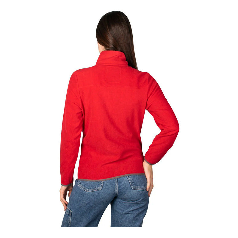 Sudadera Eco Fleece Para Mujer M.dw86-fce7597 Greenlander® Eg Rojo Lisa