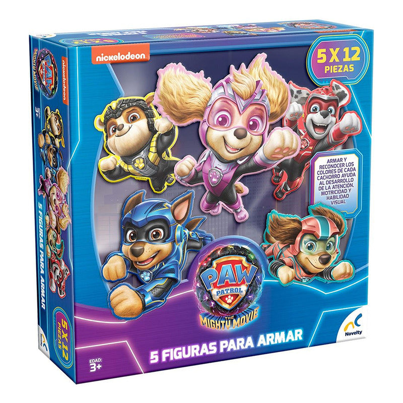 Rompecabezas 5 Figuras De Armar Paw Patrol Novelty® Jca-3288