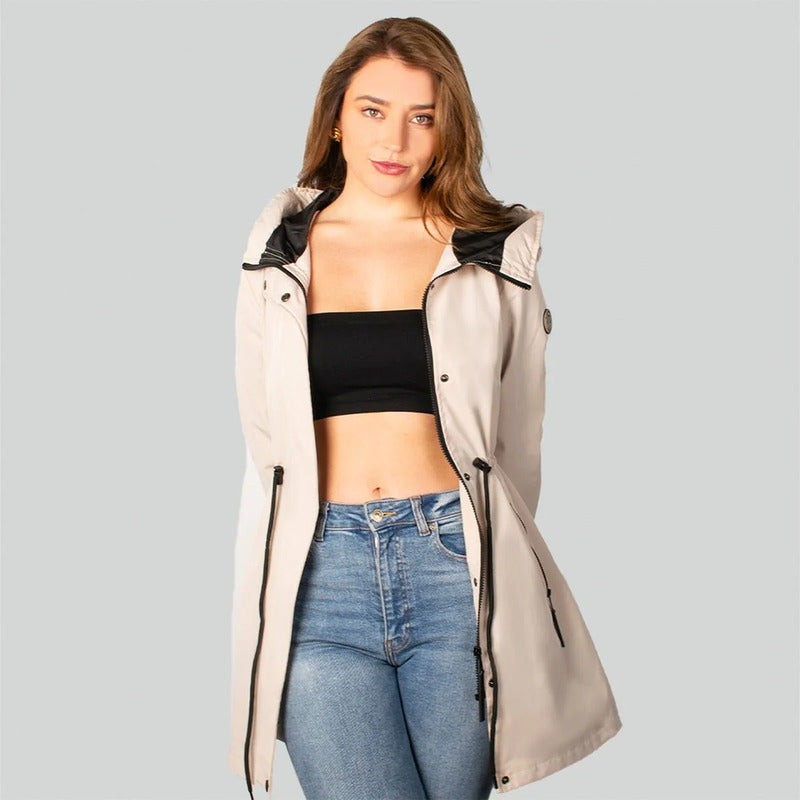 Chamarra Rompevientos Para Mujer Dw86-ny8595l Greenlander® Beige Xg Lisa