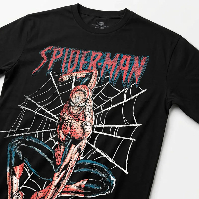 Playera Oversize Fit Hombre Spider Force Mascara De Latex® Negro Spider Force M Lisa