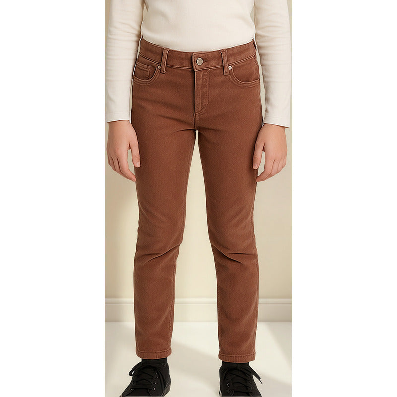 Pantalón De Pana Para Niña Mod.7589 Marca Mayoral® Coral Oscuro Liso 18