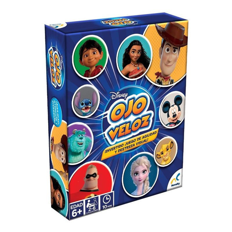 Juego De Mesa Novelty Ojo Veloz Disney Caja Cartón Edad 8