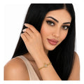Pulsera Elegante Con Corona Para Mujer Bisutería Fina Dorado 18 Cm