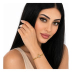 Pulsera Elegante Con Corona Para Mujer Bisutería Fina Dorado 18 Cm