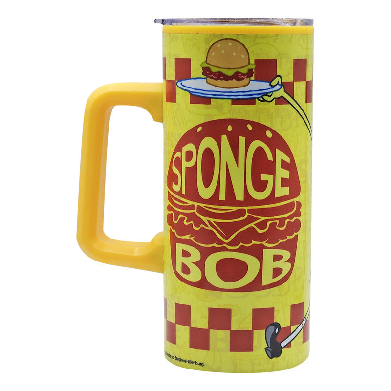 Termo Con Asa Tapa Clean 500ml Diseños Animados