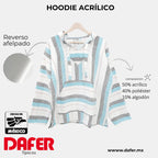 Suéter Poncho Canguro Artesanal Hoodie Acrilico Colores