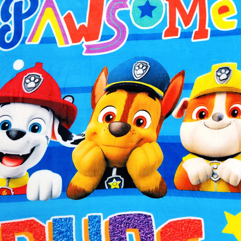 Cobertor Ligero Super Suave Matrimonial Diseños Providencia® Paw Patrol Pawsome  850 G Multicolor
