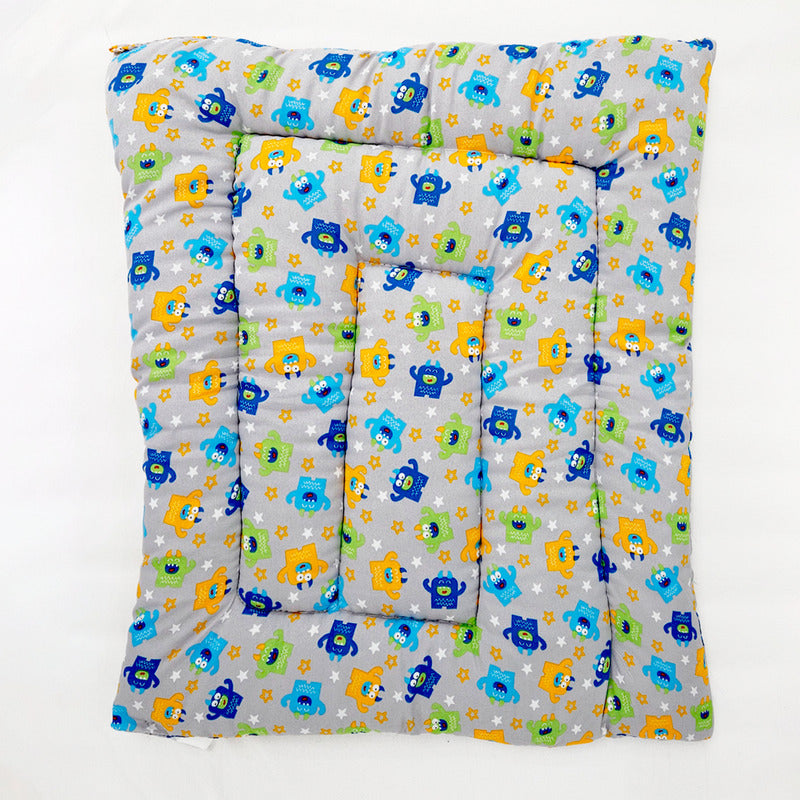 Tapete Estampado Y  Acolchado Transportadora Para Mascota