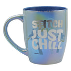 Taza Tarro Grande De Cerámica Iridiscente 740ml Stitch Agua