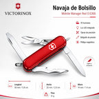 Navaja De Bolsillo 0.6366 Midnite Manager Red Victorinox® Rojo