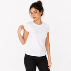Blusa Básica Suave Casual Para Mujer Apx-0213 Marca Aspik® Blanco Lisa M