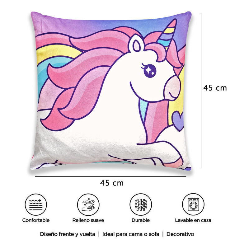 Cojín Reversible Infantil 45x45 Ultra Suave Providencia®