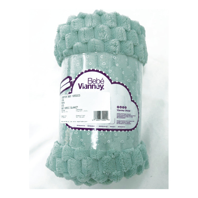 Cobertor Baby Ligero Carriola Cunero 1x1.50m Vianney® Geométrico 460 G Agua