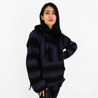 Suéter Poncho Canguro Artesanal Hoodie Acrilico Colores