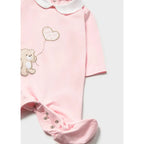 Mameluco Ligero Para Bebé Mod.1743 Marca Mayoral® Rosa 1-2 Meses Lisa