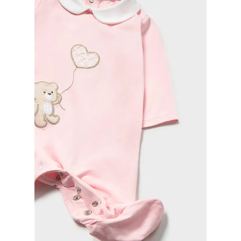 Mameluco Ligero Para Bebé Mod.1743 Marca Mayoral® Rosa 1-2 Meses Lisa
