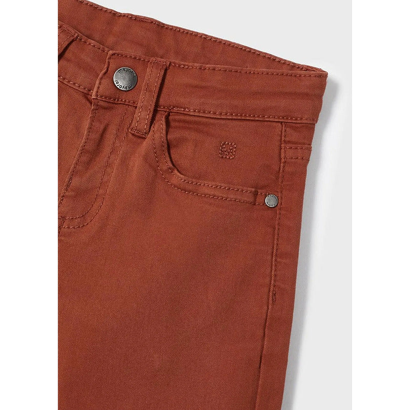 Pantalón Regular Fit Para Niño Mod.561 Marca Mayoral® Ladrillo Liso 6 Años