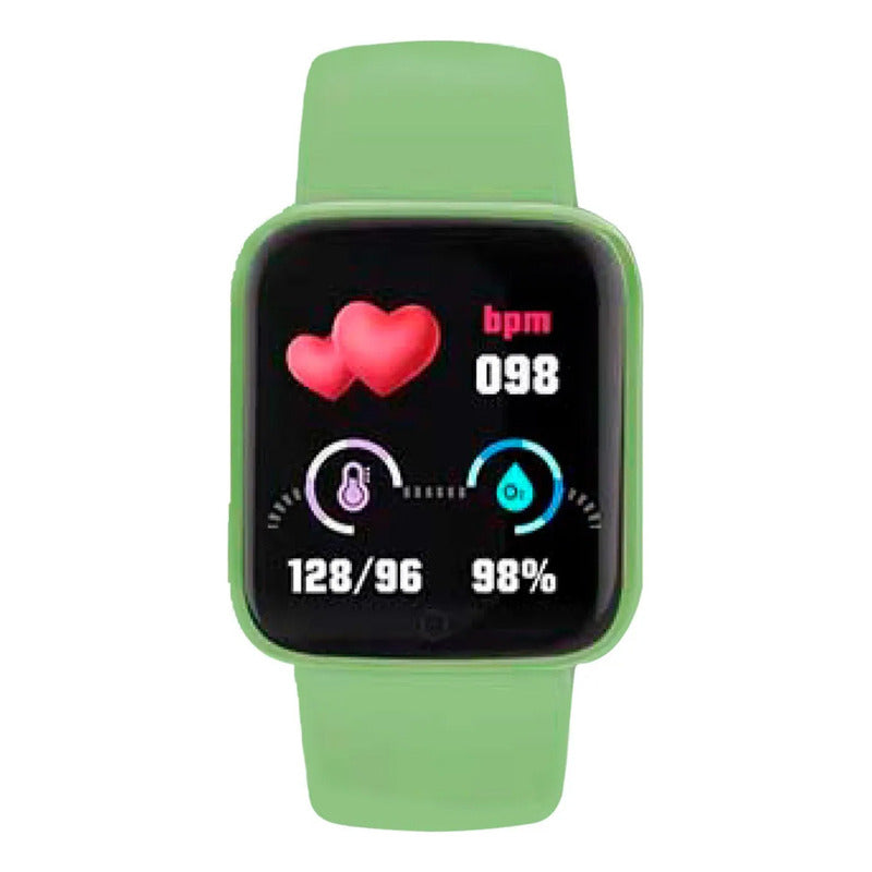 Smartwatch Deportivo Nu Nordic Fusion Unisex Caja Verde Claro Correa Verde Claro Bisel Negro