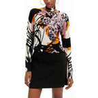 Suéter Ligero Para Mujer Mod. 24swjf30/1001 Desigual® Multicolor Orquídeas S