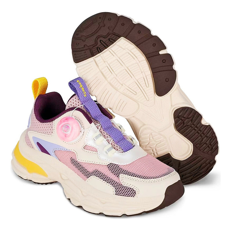 Tenis Para Niña Mod.203401 Marca Coqueta Y Audaz® Lavanda Lisa 25 Mx