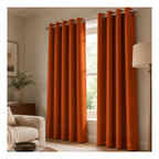 Set De Cortinas Blackout 2pz 1.37 X 2.13mts Luna® Naranja