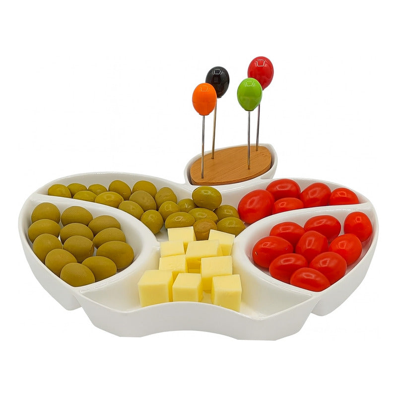 Bandeja Para Bocadillos 4 Divisiones Marca House&home®