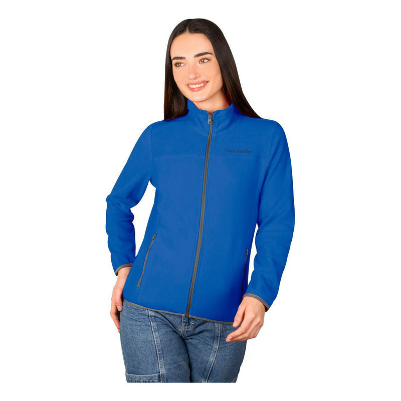 Sudadera Eco Fleece Para Mujer M.dw86-fce7597 Greenlander® Eg Azul Lisa