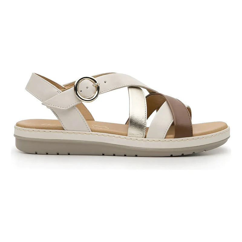 Sandalia Casual Para Mujer Mod.100238 Marca Flexi® Multicolor Liso 24.5 Mx