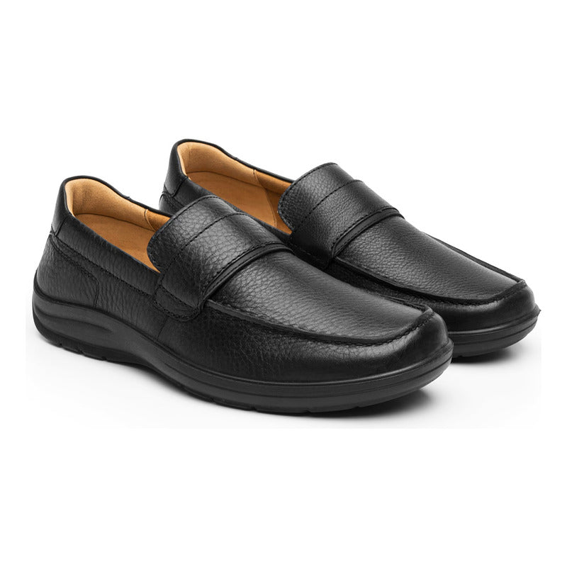 Zapato Mocasín Driver Para Caballero Mod.415907 Marca Flexi® Negro Lisa 25,5 Mx
