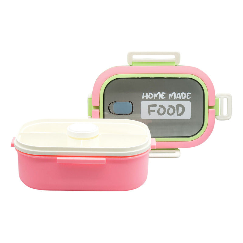 Contenedor De Alimentos Con Cubiertos Hermético Multicolor / 2415-4648