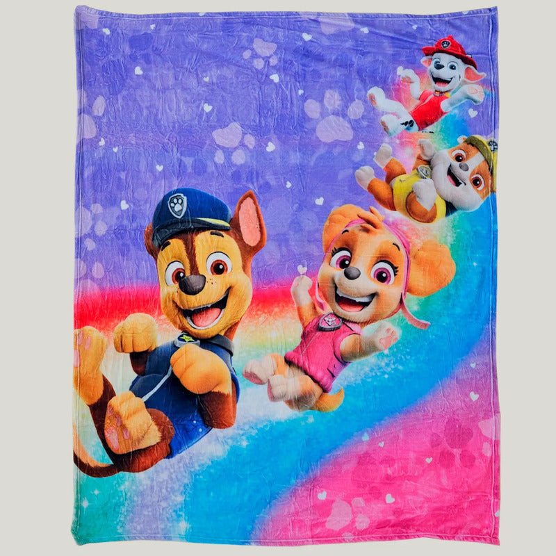 Cobertor Ligero Super Suave Matrimonial Diseños Providencia® Paw Patrol Torre 850 G Multicolor