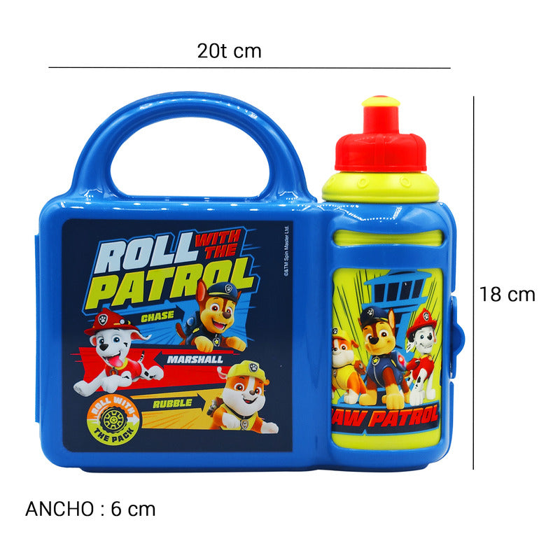 Lonchera Infantil De Plástico Con Botella Diseños Varios