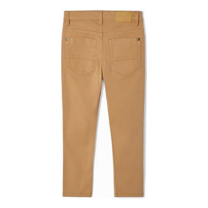Pantalón Sarga Para Niño Mod.509 Marca Mayoral® Camel Liso 2