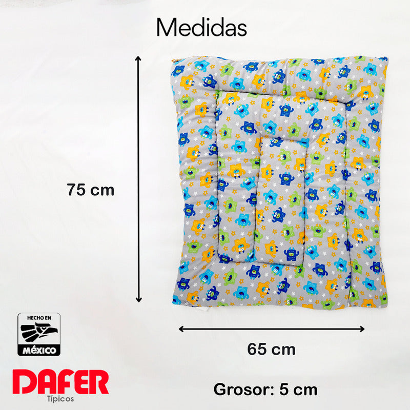 Tapete Estampado Y  Acolchado Transportadora Para Mascota