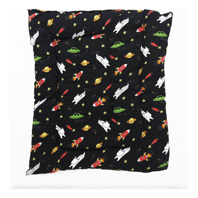 Tapete Estampado Y  Acolchado Transportadora Para Mascota