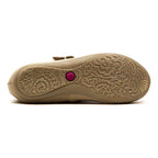 Flats Casuales Para Niñas Mod.45106l Marca Coqueta Y Audaz® Beige Lisa 20 Mx