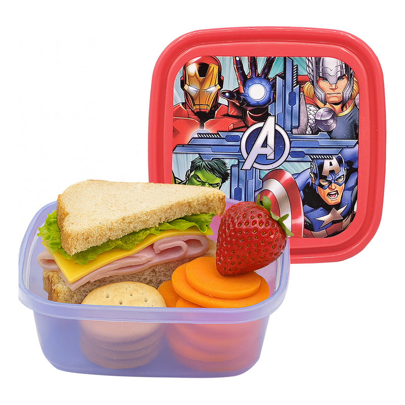 Recipiente Infantil Escolar Para Comida Diseños Varios