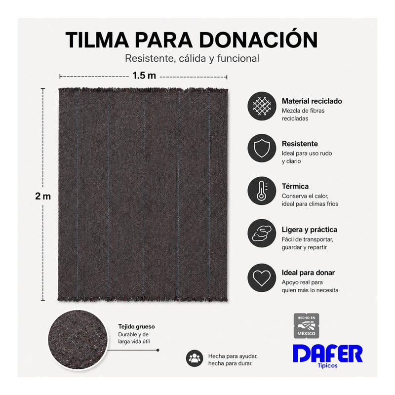 Cobija Tilma Tradicional Multiusos Económica Mayoreo 20 Pz Barbas 1300 G Multicolor